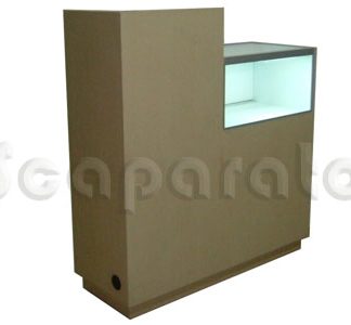 Mostrador con vitrina