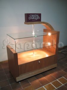 Exhibidor de cristal para lentes