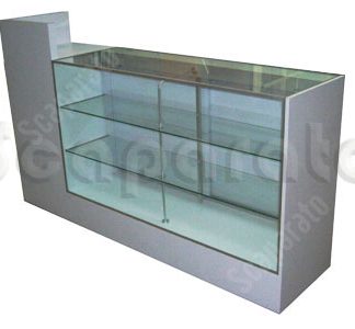 Mostrador con vitrina para cobro