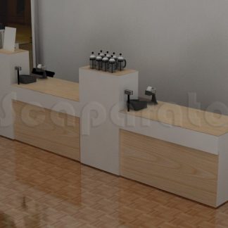 mostrador de madera