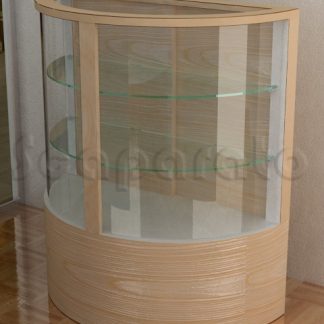 Vitrina vidrio curvo