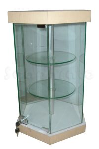 Vitrina de mesa hexagonal