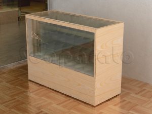 Mostrador con casillas y vitrina