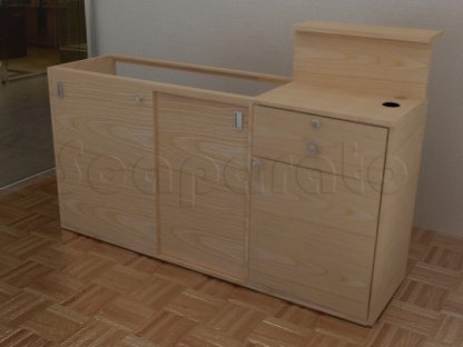 Mostrador de cobro con vitrina