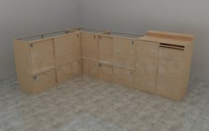 Mostrador modular en L
