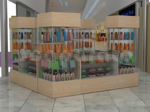 Muebles para islas comerciales