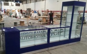 Vitrina exhibidora de vidrio