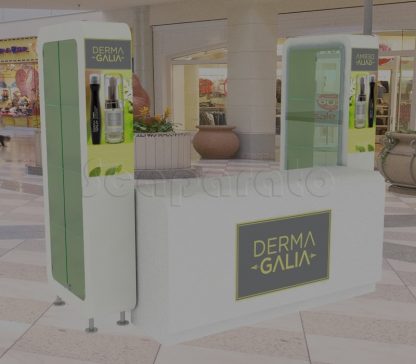 Kiosco comercial con vitrinas
