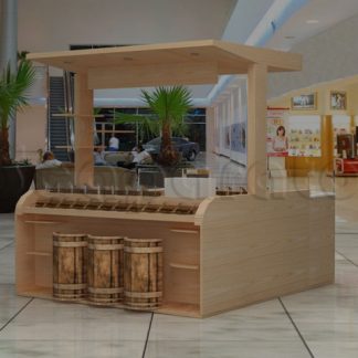 Isla comercial para venta de alimentos