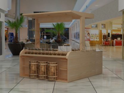Isla comercial para venta de alimentos