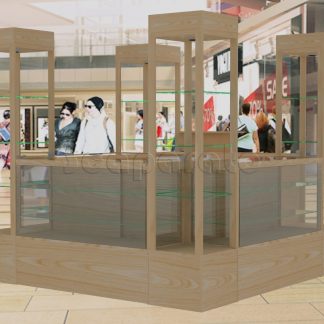 Retail showcases kiosk with towers