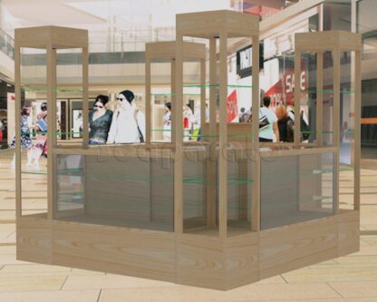 Retail showcases kiosk with towers