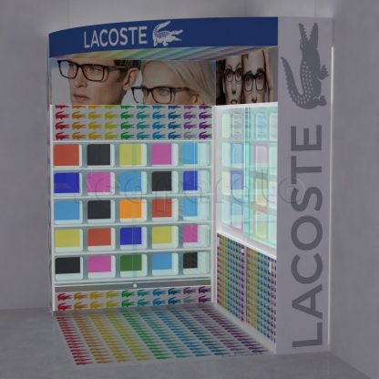 corner comercial de lentes lacoste