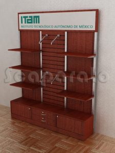 Exhibidor comercial de repisas