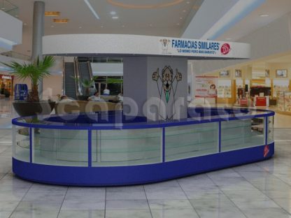 oval-shaped display cases kosk