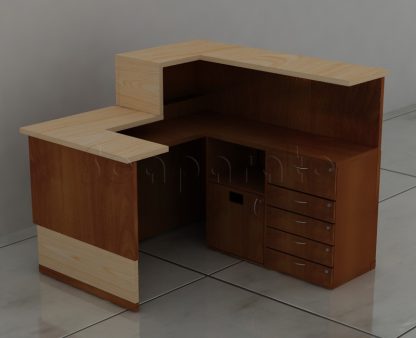 wood reception counter