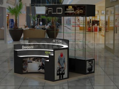 commercial showcases kiosk