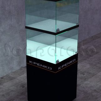 Vitrina de torre de dos niveles