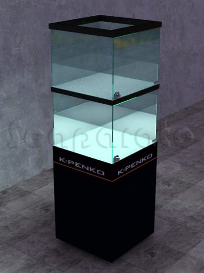 Vitrina de torre de dos niveles