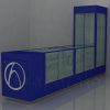 commercial tower showcases with counter cases