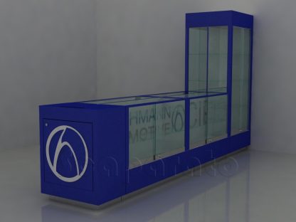 commercial tower showcases with counter cases