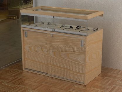 Vitrina con puertas corredizas
