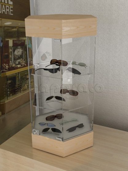 Vitrina de cristal de mesa