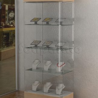 Vitrina de torre con cristal
