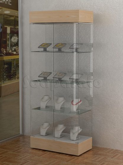 Vitrina de torre con cristal
