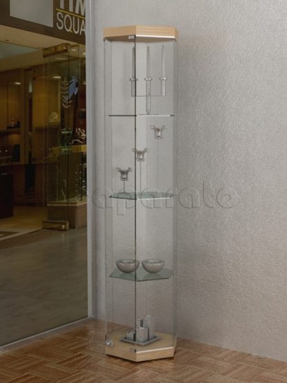 Vitrina de torre hexagonal