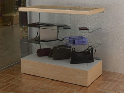 Vitrina mostrador con madera
