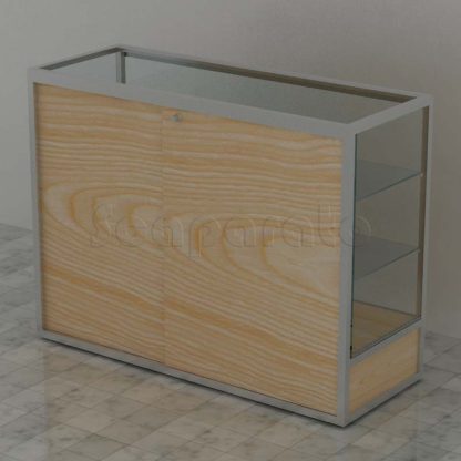 Aluminum counter display cases