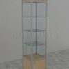 Vitrina de torre de aluminio con guardado