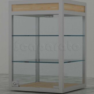 vitrina de mesa de aluminio