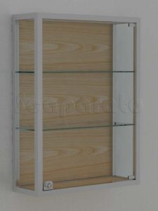 Vitrina empotrable de pared de aluminio