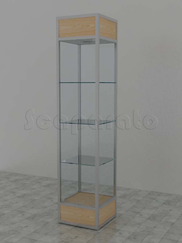 Vitrina de torre de aluminio