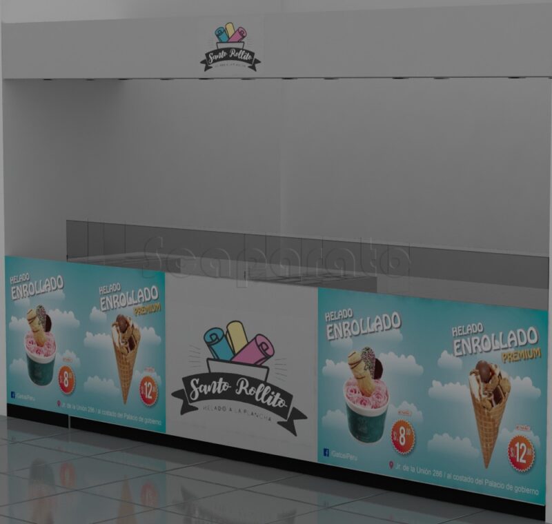 Muebles de heladeria para un negocio divertido y atractivo para el cliente.