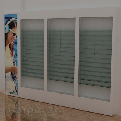 Vitrinas de pared con caja de luz