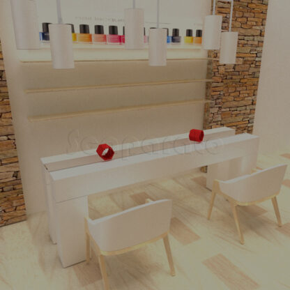 Mobiliario para barberia sobre diseño