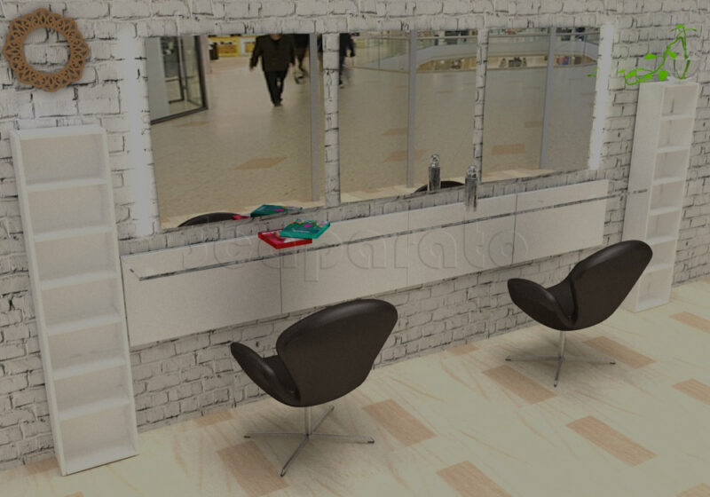 Muebles para barberia sobre diseño es fácil de mover y se adapta.