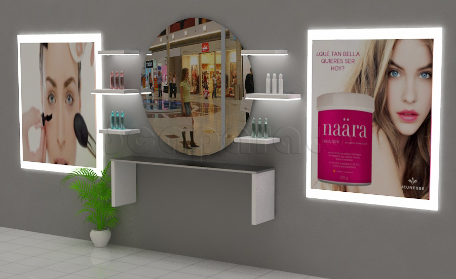 Mobiliario para peluqueria sobre diseño