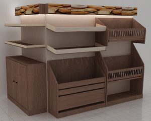 Vitrinas de madera para panaderia