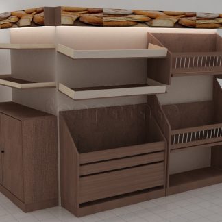 Vitrinas de madera para panaderia