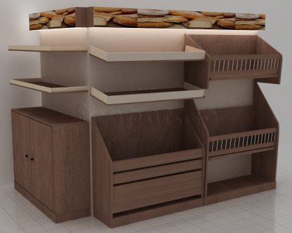 Vitrinas de madera para panaderia