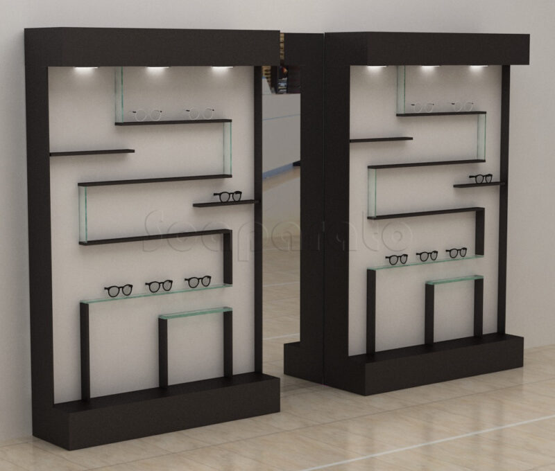 Exhibidor gafas están construidas para mostrar objetos desde todos lados.