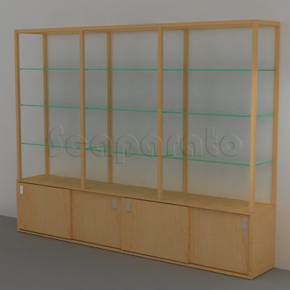 Exhibidor de pared guardado