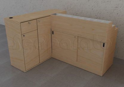 Mostrador con casilleros