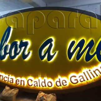 caja luminosa letras