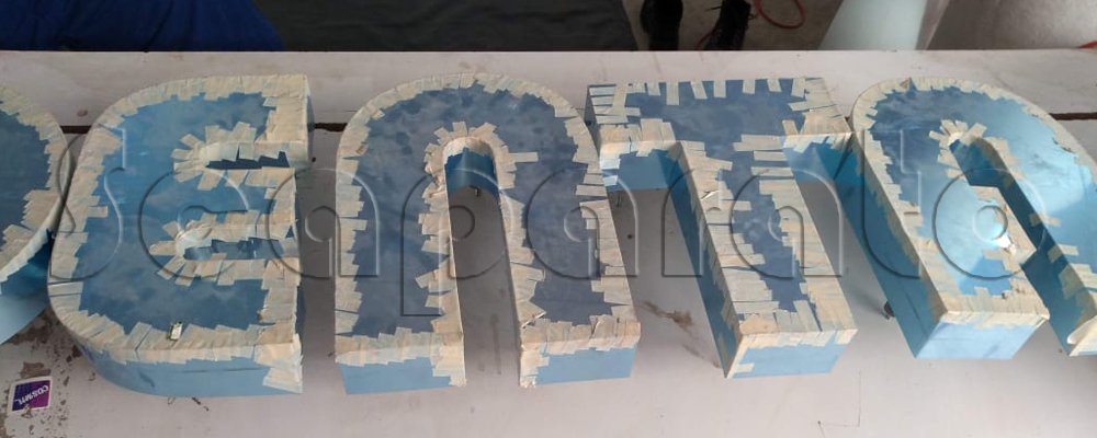 letras 3d acero inoxidable