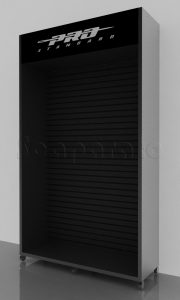 Exhibidores de pared panel ranurado